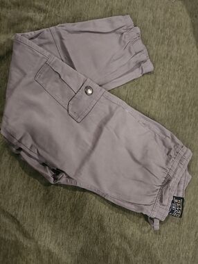 Boys Gray Casual Pull-On Cargo Pants